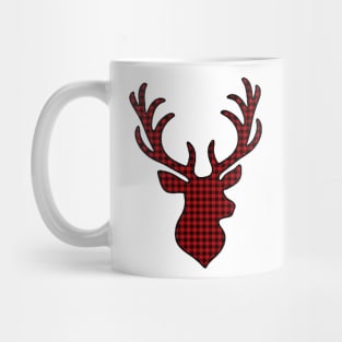 Plaid Deer Silhouette Mug